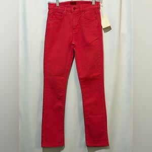 MOTHER The Rascal Ankle Skinny Jeans in Mars Red Size 25 NWT